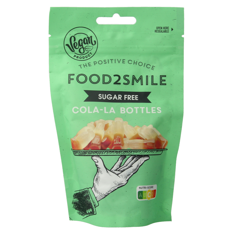Food2Smile Cola-la bottles suikervrij lactosevrij 90 Gram