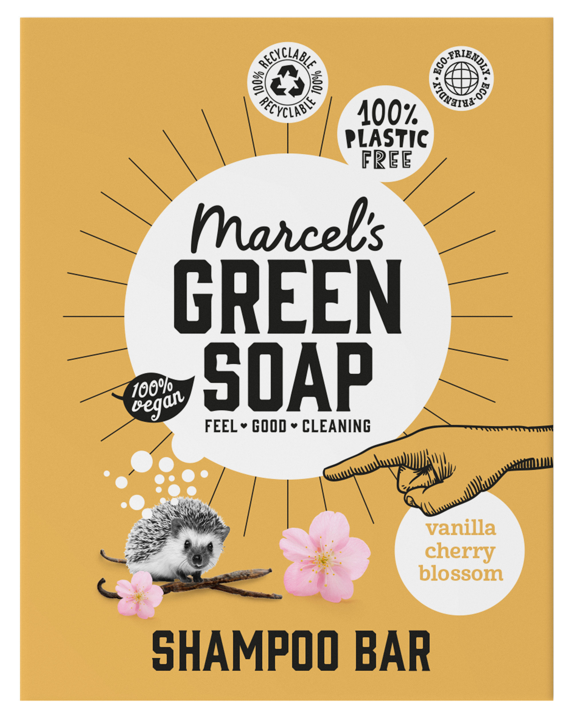 Marcel's Green Soap Shampoo bar vanille & kersenbloesem 90 Gram