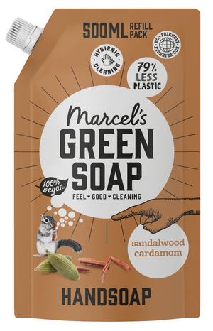 Marcel's Green Soap Handseife Sandelholz & Kardamom Nachfüllung 500 Milliliter