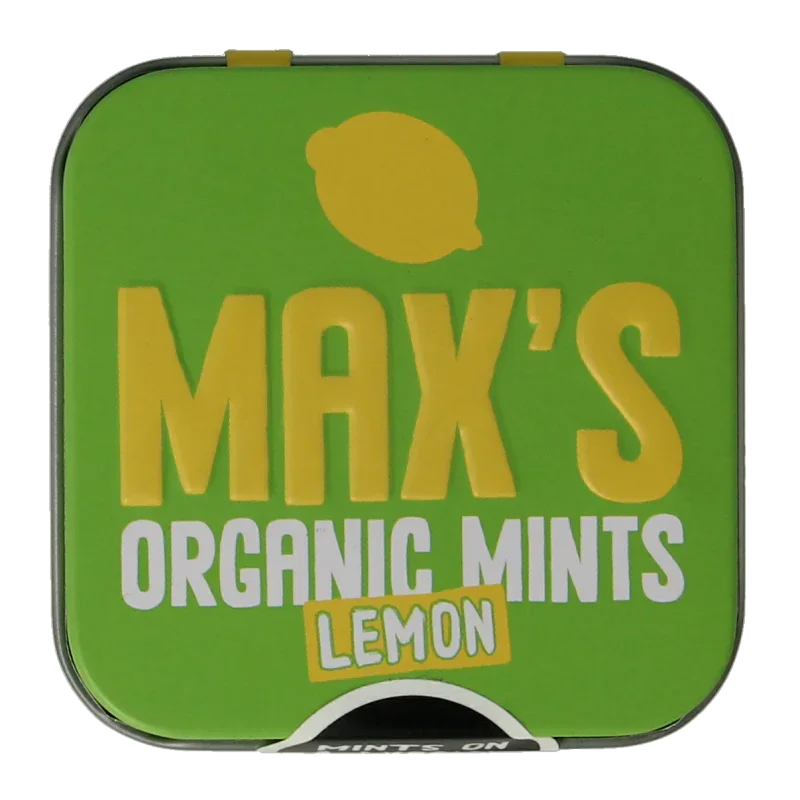 Max mints Lemon blikje vierkant bio 35 Gram