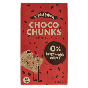 No Sugar Daddies trozos de chocolate extra puro bio 180 gramos