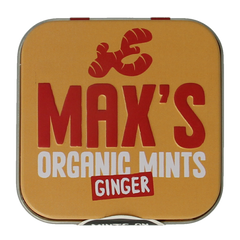 Max mints Ginger blikje vierkant bio 35 Gram