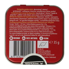 Max mints Ginger blikje vierkant bio 35 Gram