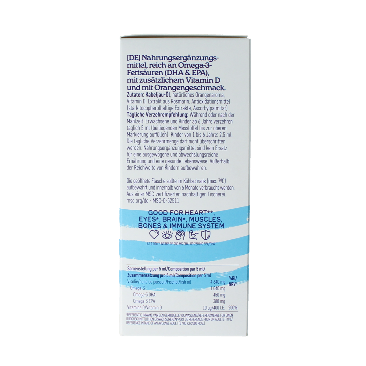Arctic Blue Omega 3 pure visolie met vitamine D 250.00 Milliliter