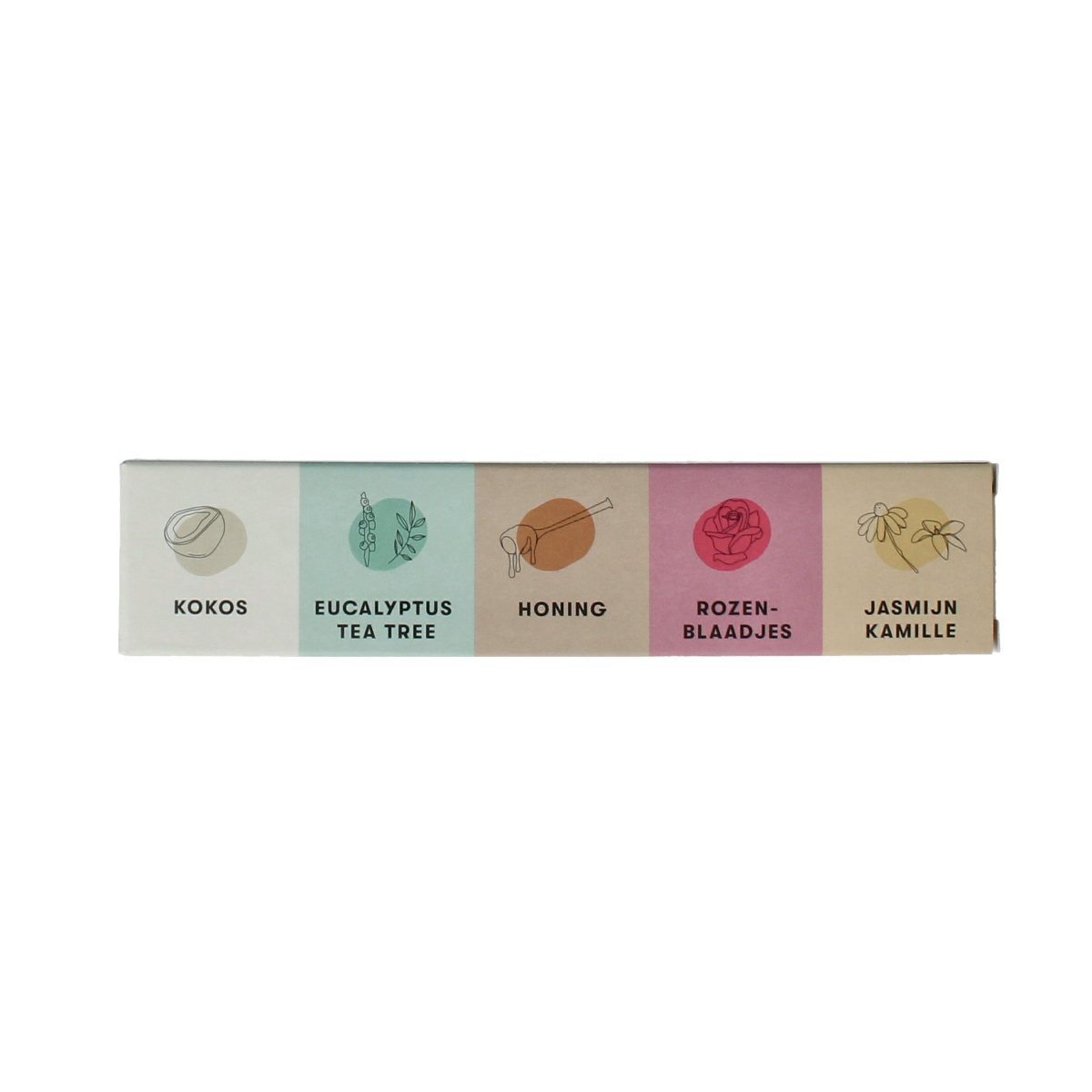 Shampoobars Body bars proefpakket 5X12 gram 50.00 Gram