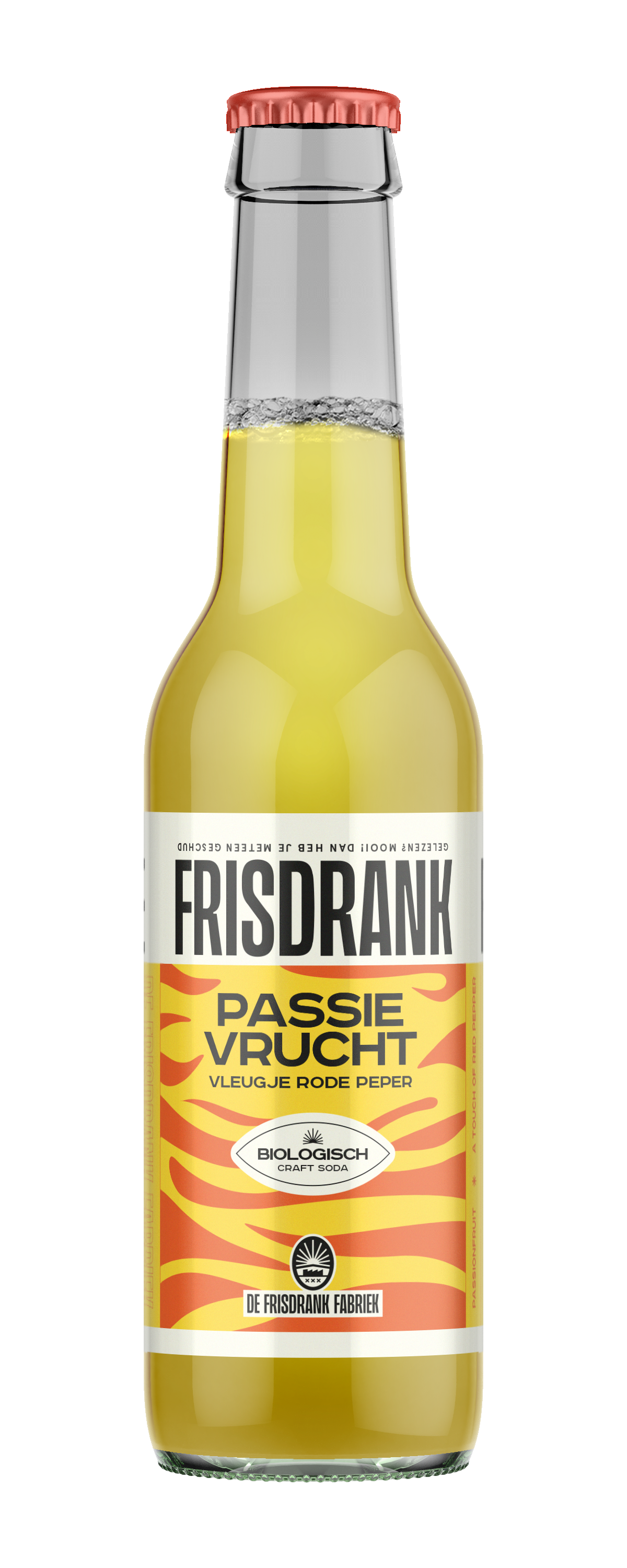 De Frisdrank Fabriek  Koolzuurhoudende frisdrank passievrucht peper bio 275.00 Milliliter