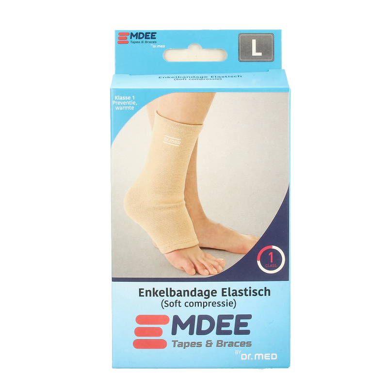 Emdee Elastic support enkel maat L huidskleur 1 Stuks