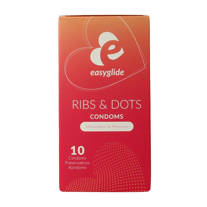 Easyglide Condooms ribs en dots 10 Stuks