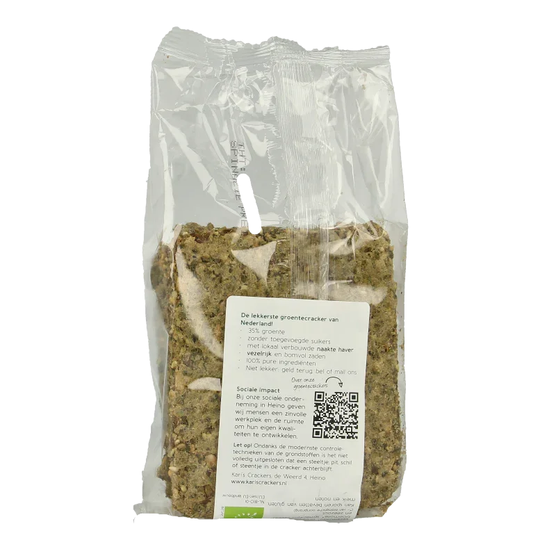 Kari's Crackers  Groentecracker spinazie prei bio 170 Gram