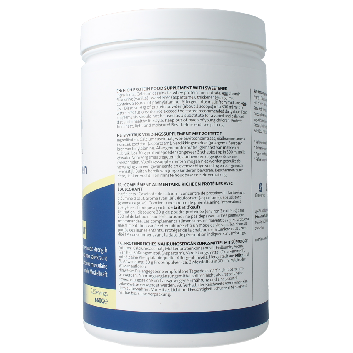 UP4 Super proteine vanille 660.00 Gram