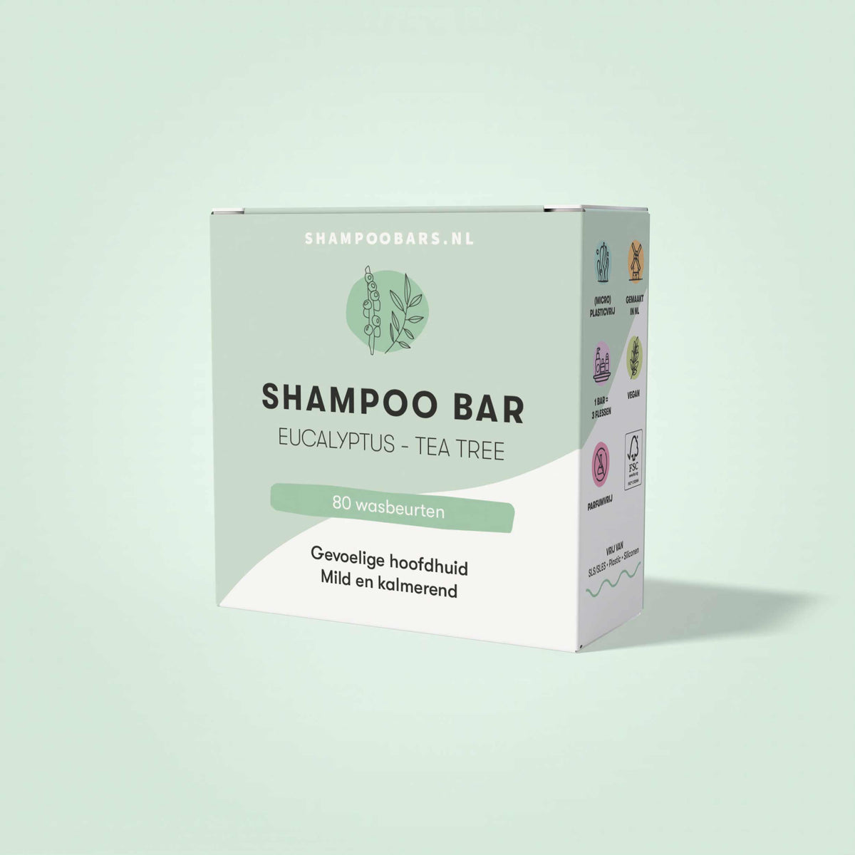 Shampoobars Shampoo bar eucalyptus & tea tree 60 Gram