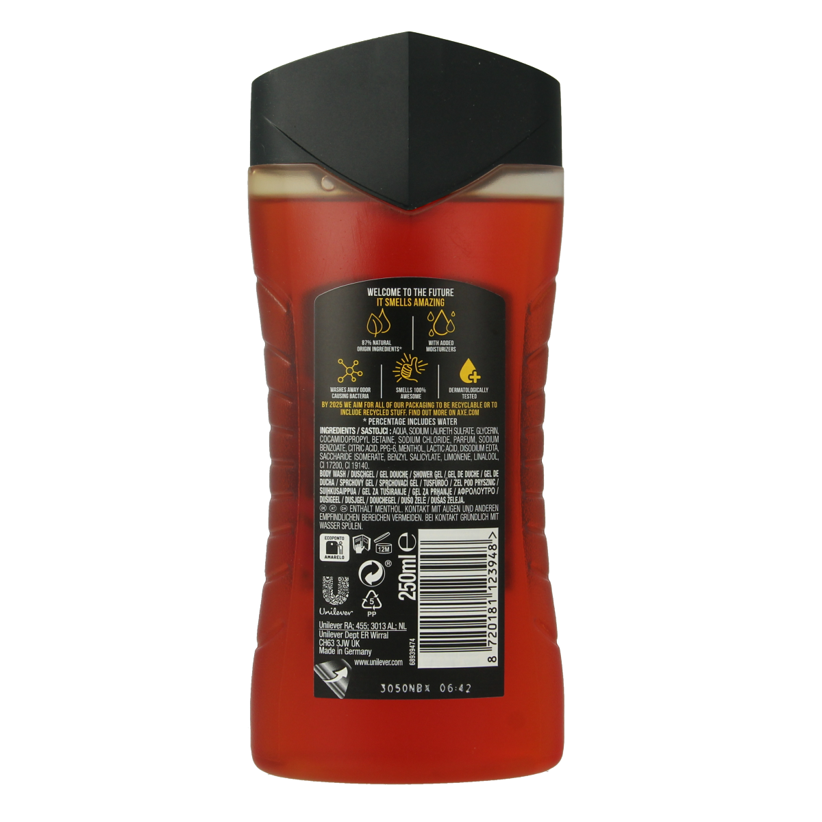AXE Showergel recharge sport refresh 250.00 Milliliter