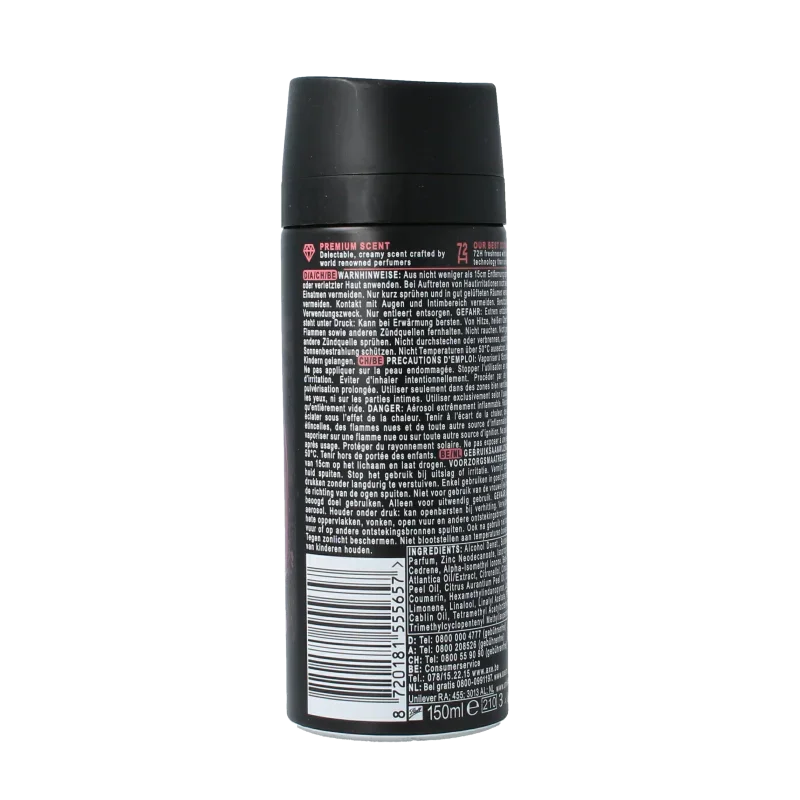 AXE Deodorant bodyspray cocoa velvet 150 Milliliter