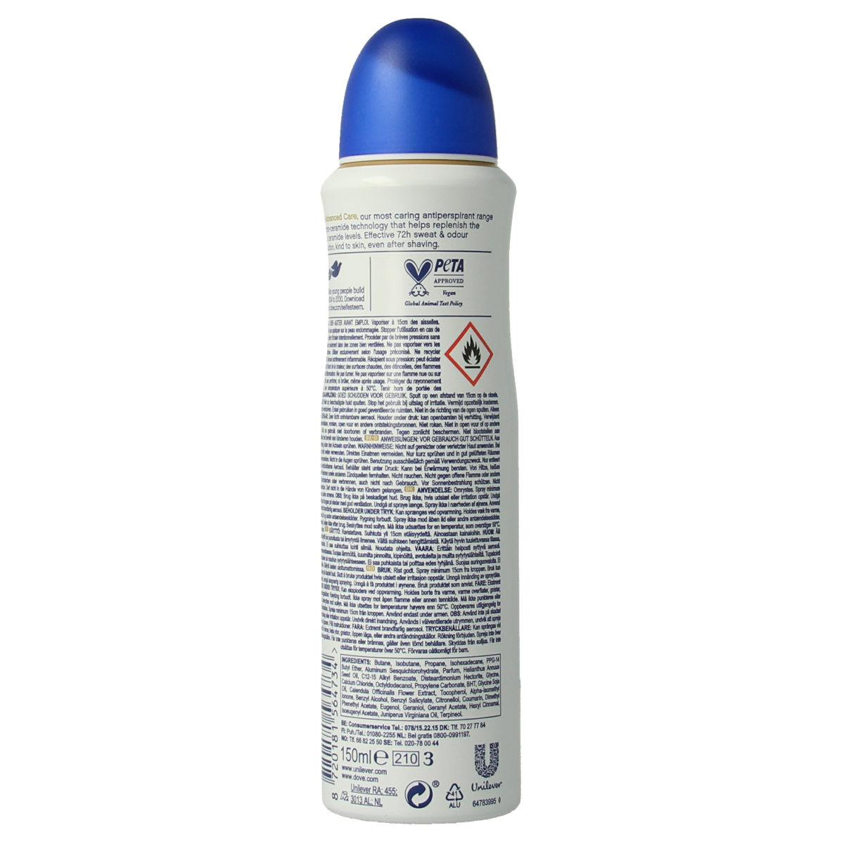 Dove Deodorant spray original 150.00 Milliliter
