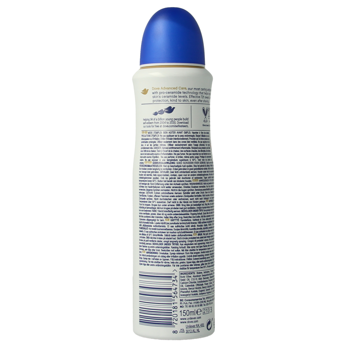 Dove Deodorant spray original 150.00 Milliliter