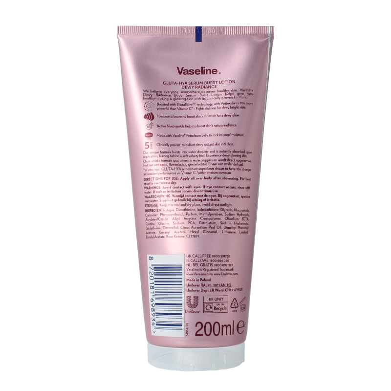 Vaseline Gluta-hya dewy radiance 200 Milliliter