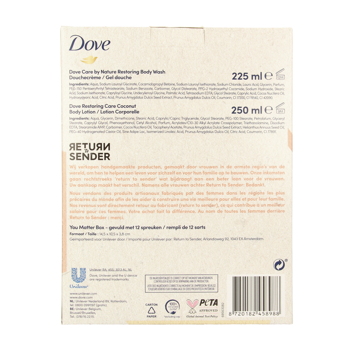 Dove Geschenkverpakking return to sender you matter  1.00 Set