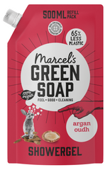 Marcel's Green Soap Showergel argan & oudh navulling 500 Milliliter