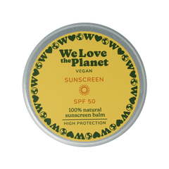 We Love The Planet Sunscreen balm vegan SPF50 35.00 Gram