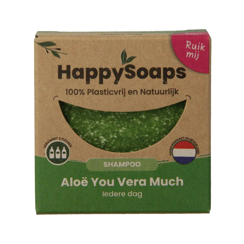 Happysoaps Shampoobar aloe you vera much 70 Gram
