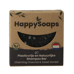Happysoaps Shampoo bar charming charcoal & sweet sandal 70 Gram