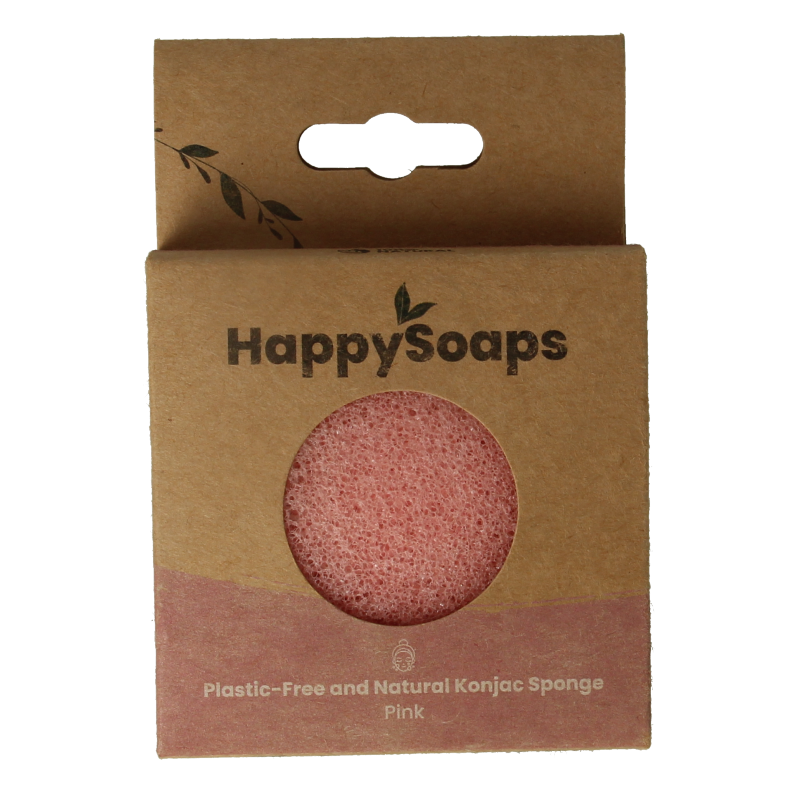 Happysoaps Konjac spons gevoelige huid 1 Stuks