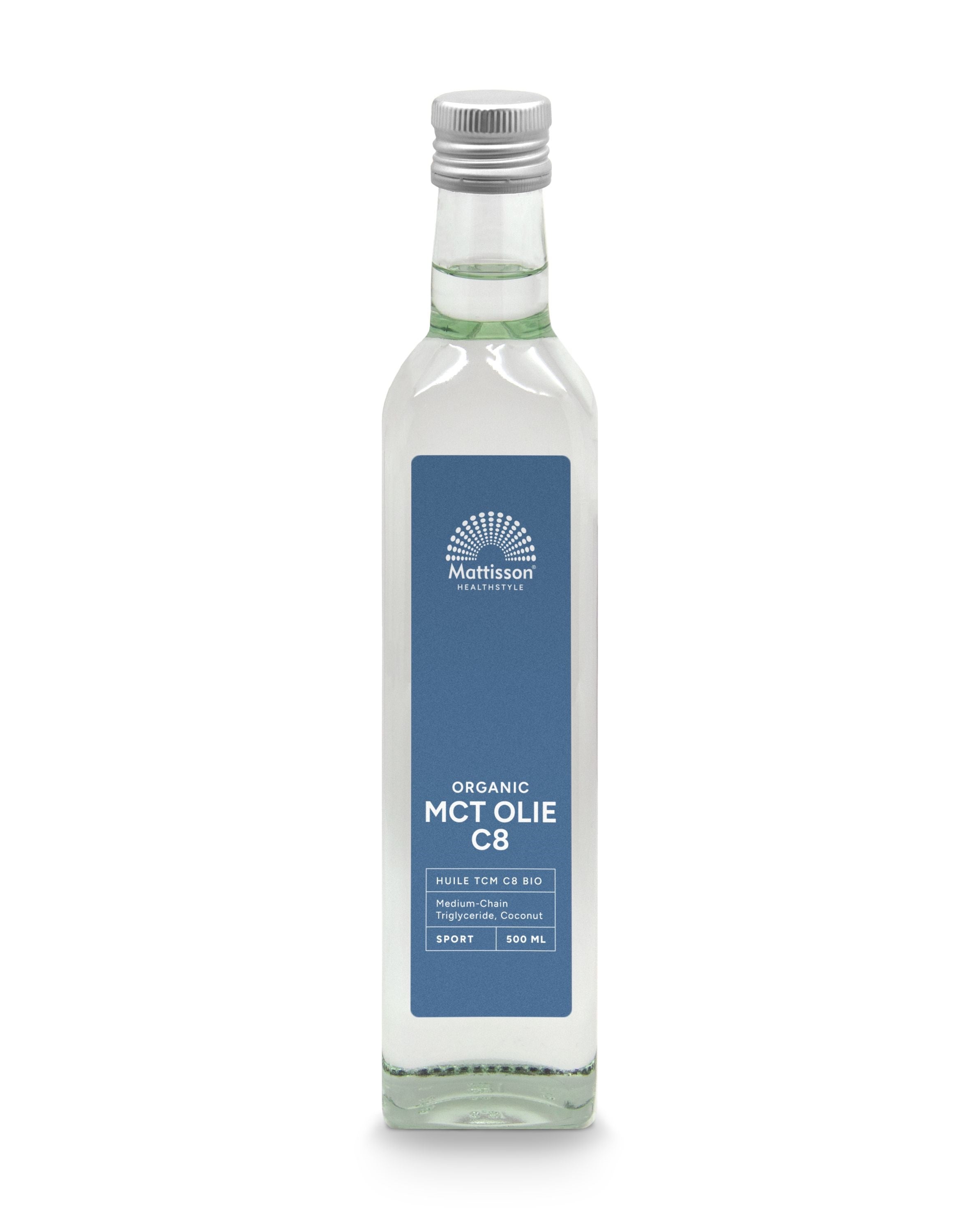 Mattisson MCT olie C8 - coconut pure - 99% caprylic acid bio 500.00 Milliliter