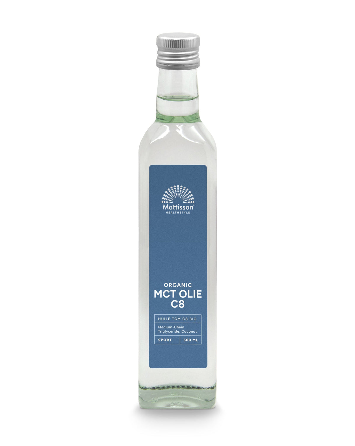 Mattisson MCT olie C8 - coconut pure - 99% caprylic acid bio 500.00 Milliliter
