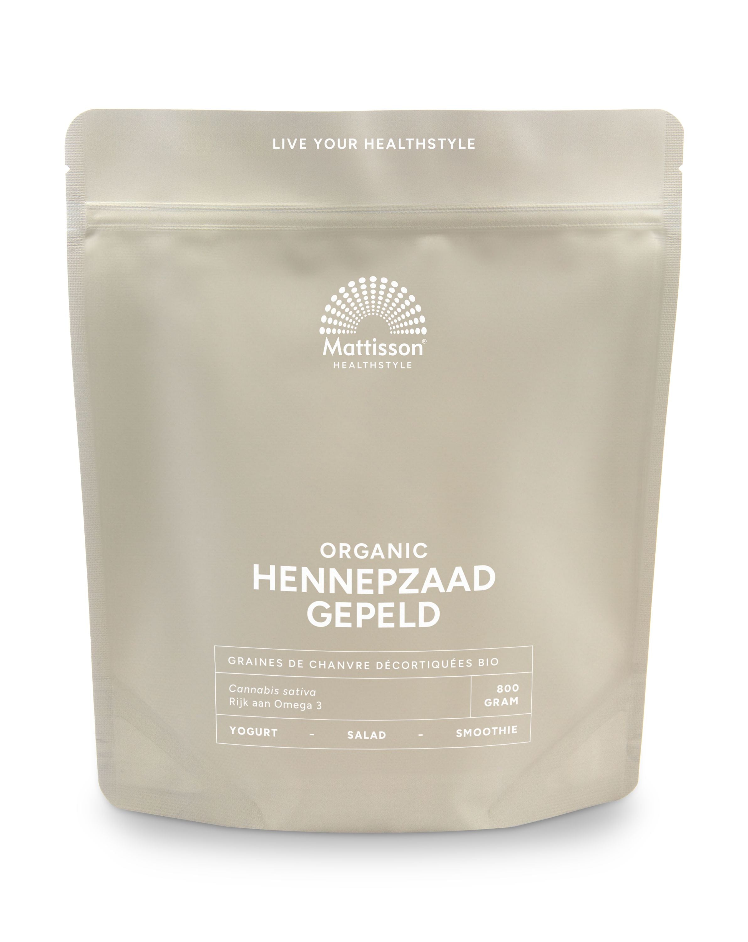 Mattisson Hennepzaad gepeld bio 800 Gram