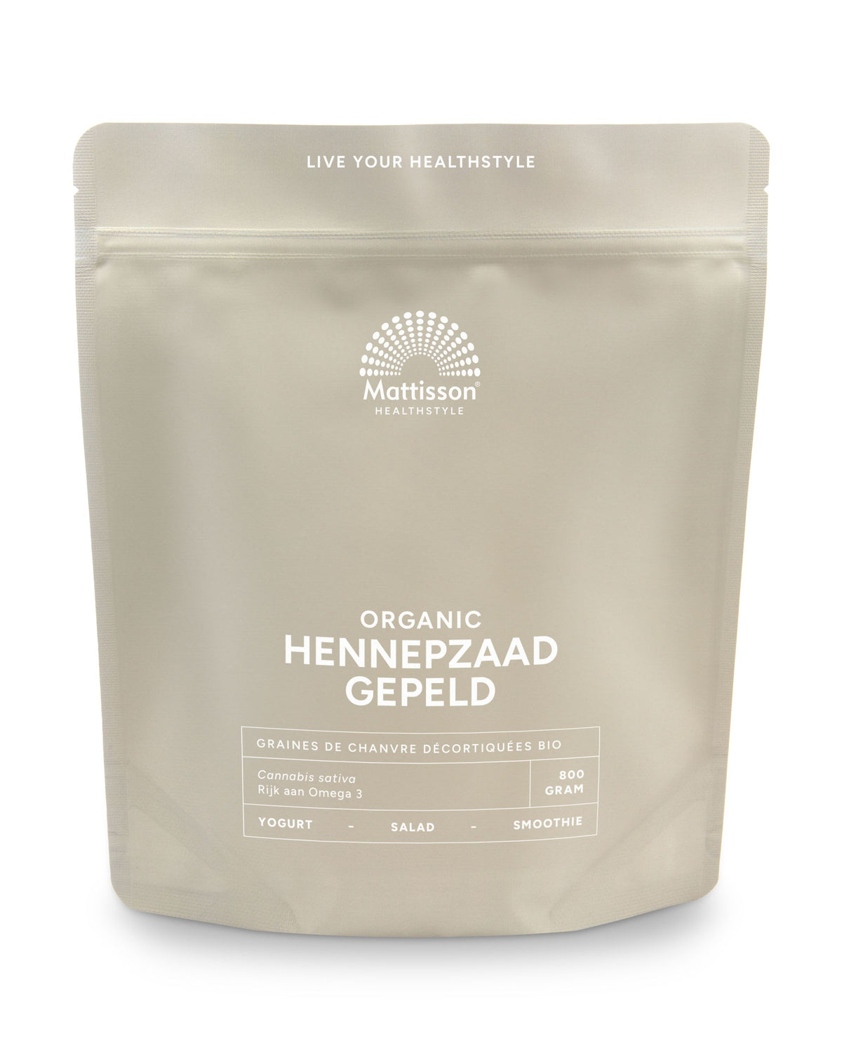 Mattisson Hennepzaad gepeld bio 800 Gram