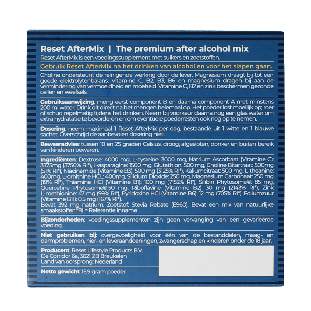 Reset Aftermix 2.00 Sachets