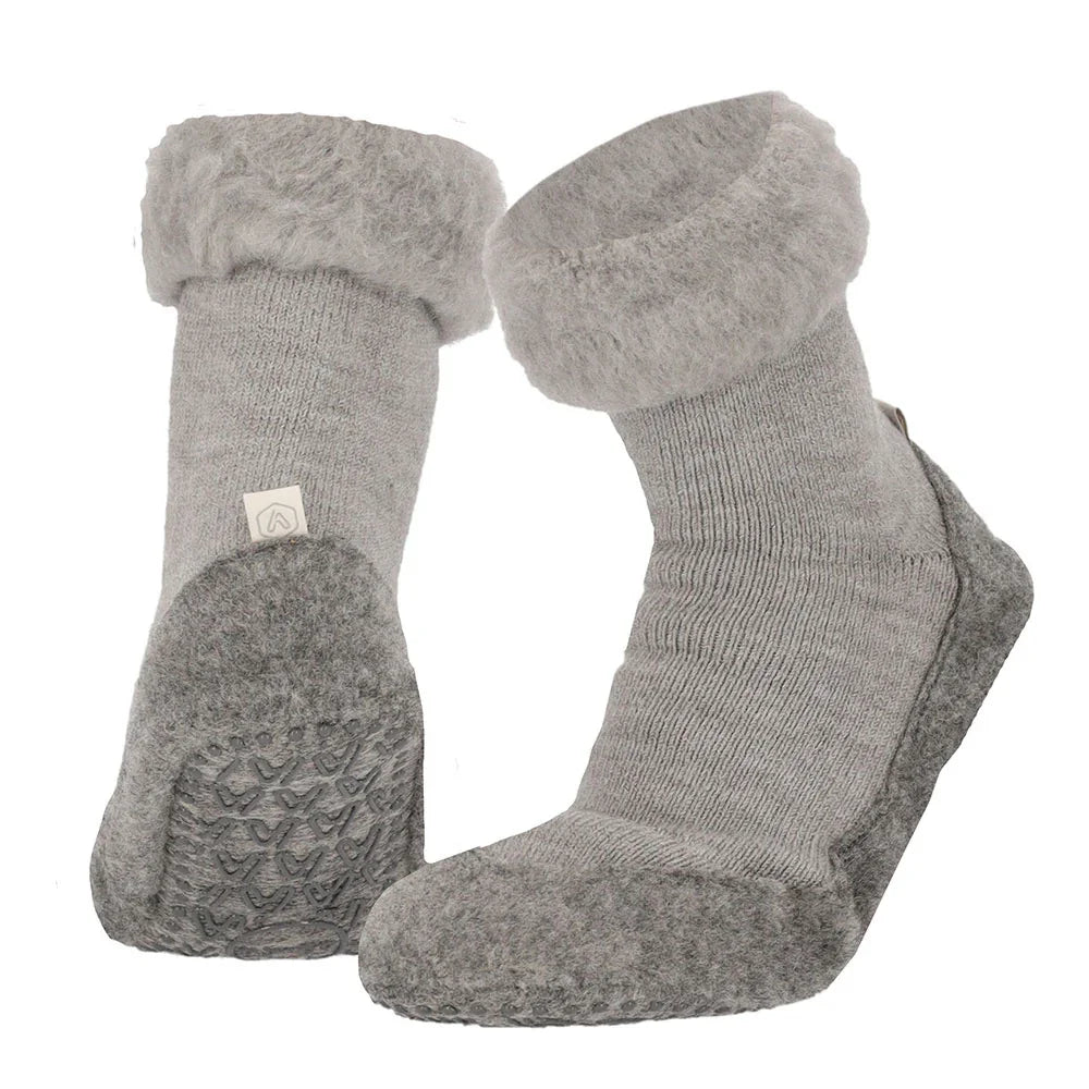 Apollo Huisslof wol anti-slip grijs 43/44 1 Paar