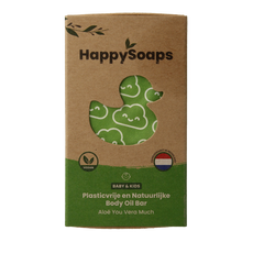 Happysoaps Baby & kids body oil bar aloe you very much 60 Gram