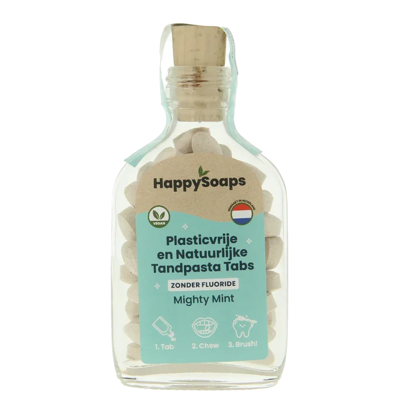Happysoaps Tandpasta tabs zonder fluoride 62 Stuks