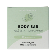 Shampoobars Body bar aloe vera & komkommer 60.00 Gram