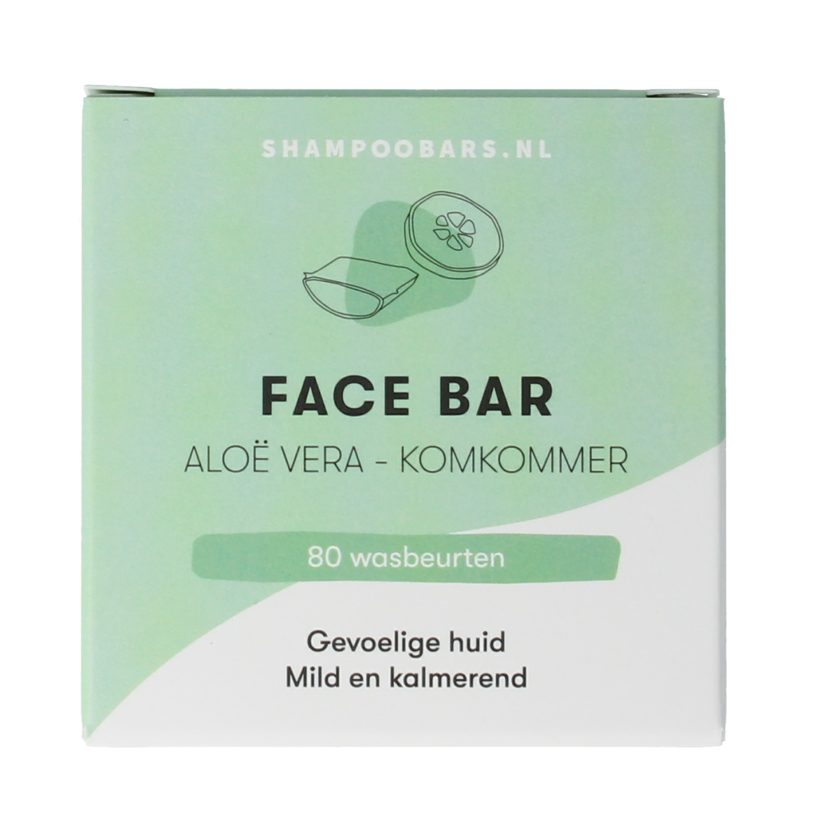 Shampoobars Face bar aloe vera & komkommer 60.00 Gram