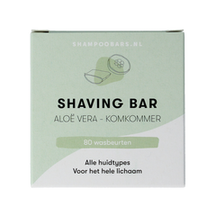 Shampoobars Shaving bar aloe vera & komkommer 60 Gram