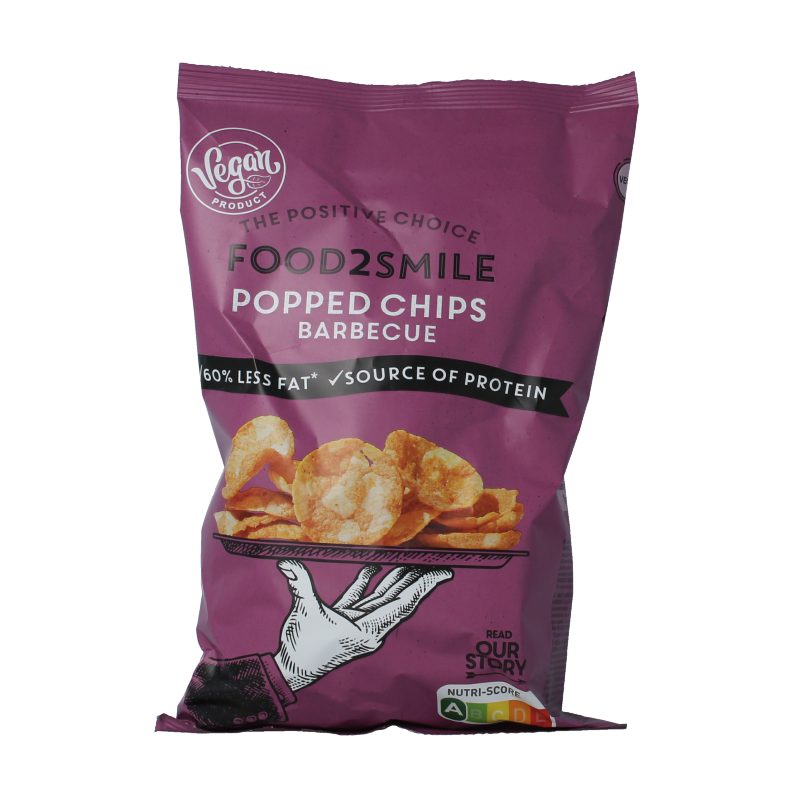 Food2Smile Popped chips barbecue 90 Gram