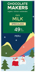Chocolatemakers Christmas bar milky speculaas organic 80 Gram