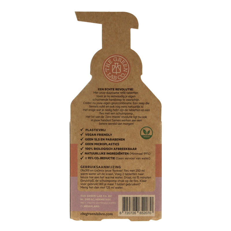 The Green Lab Co Handzeep navulset oranjebloesem & lavendel 4 Stuks