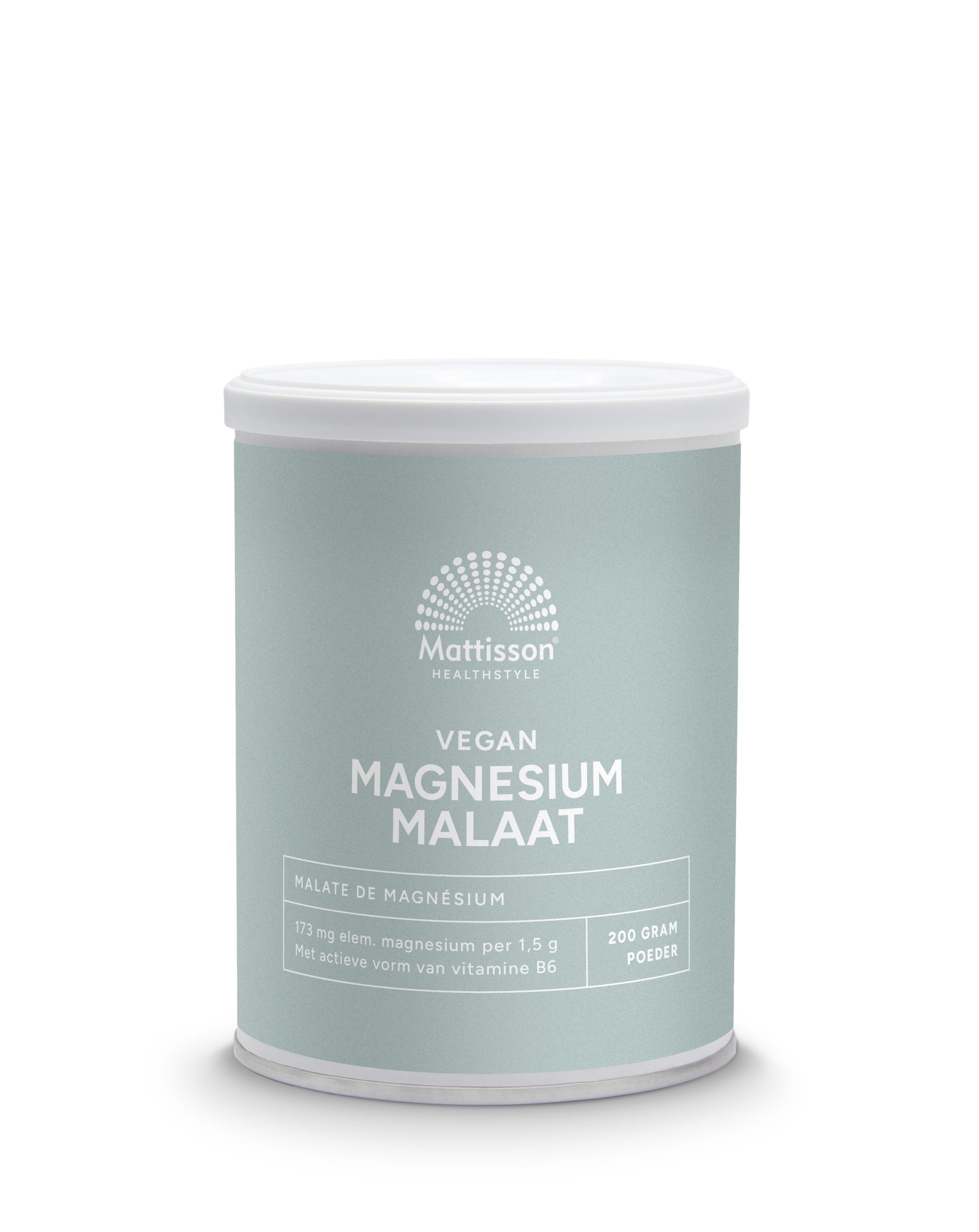 Mattisson Magnesium malaat met actieve vorm vit. b6 200.00 Gram