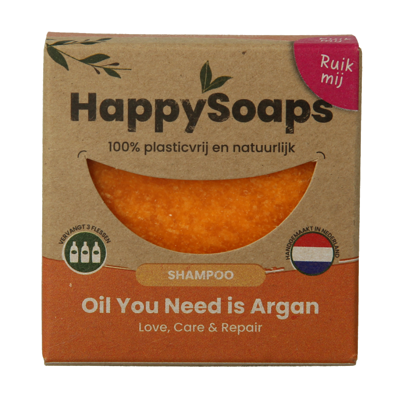 Happysoaps Shampoo bar oil you need argan 1 Stuks