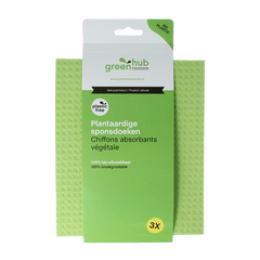 Greenhub  Sponsdoeken plantaardig 3 Stuks