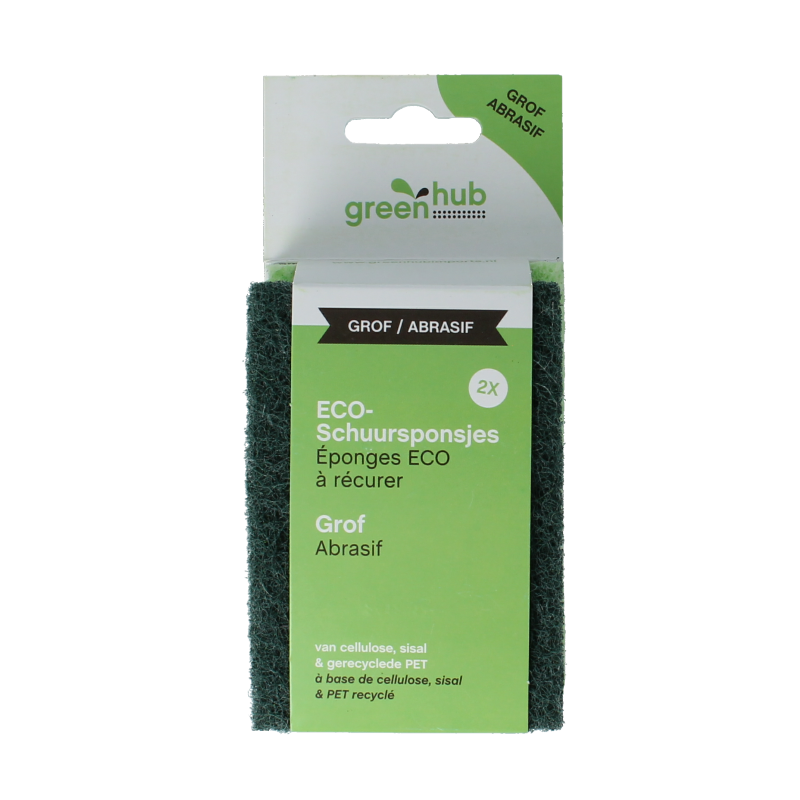 Greenhub  Schuursponsjes grof eco 2 Stuks