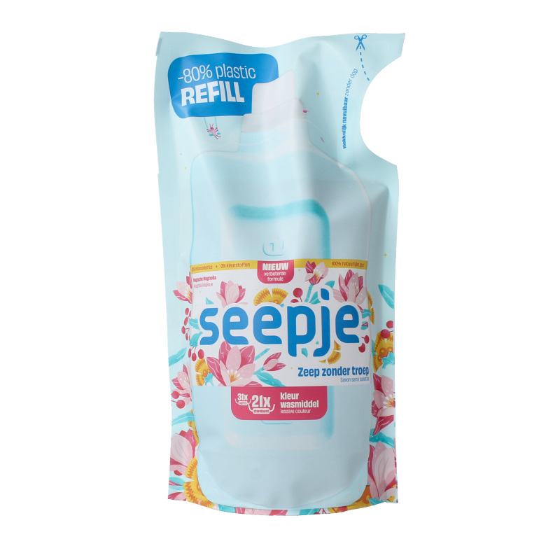 Seepje Wasmiddel kleur navulzak 945 Milliliter