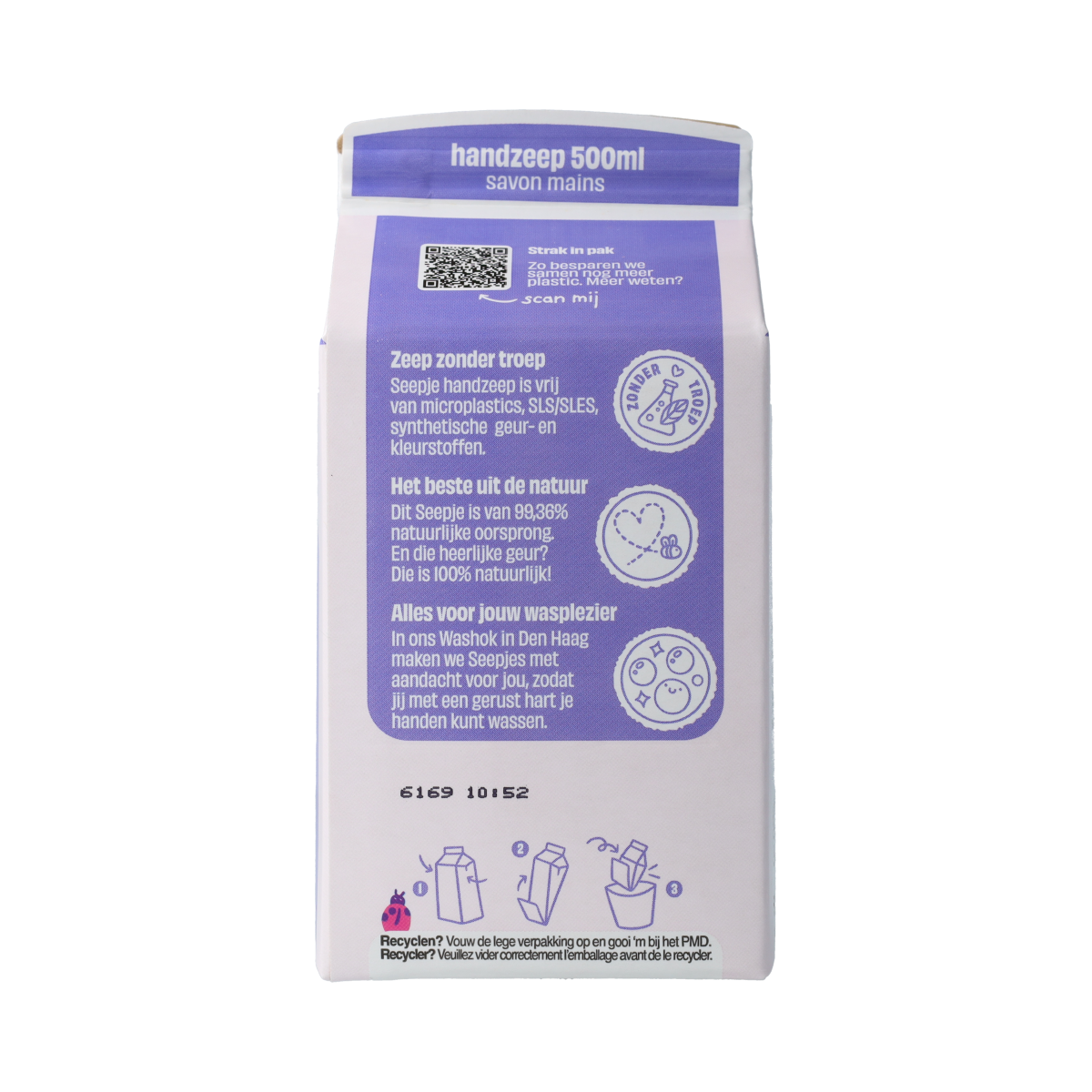 Seepje Handzeep lavendel tonka refill 500.00 Milliliter