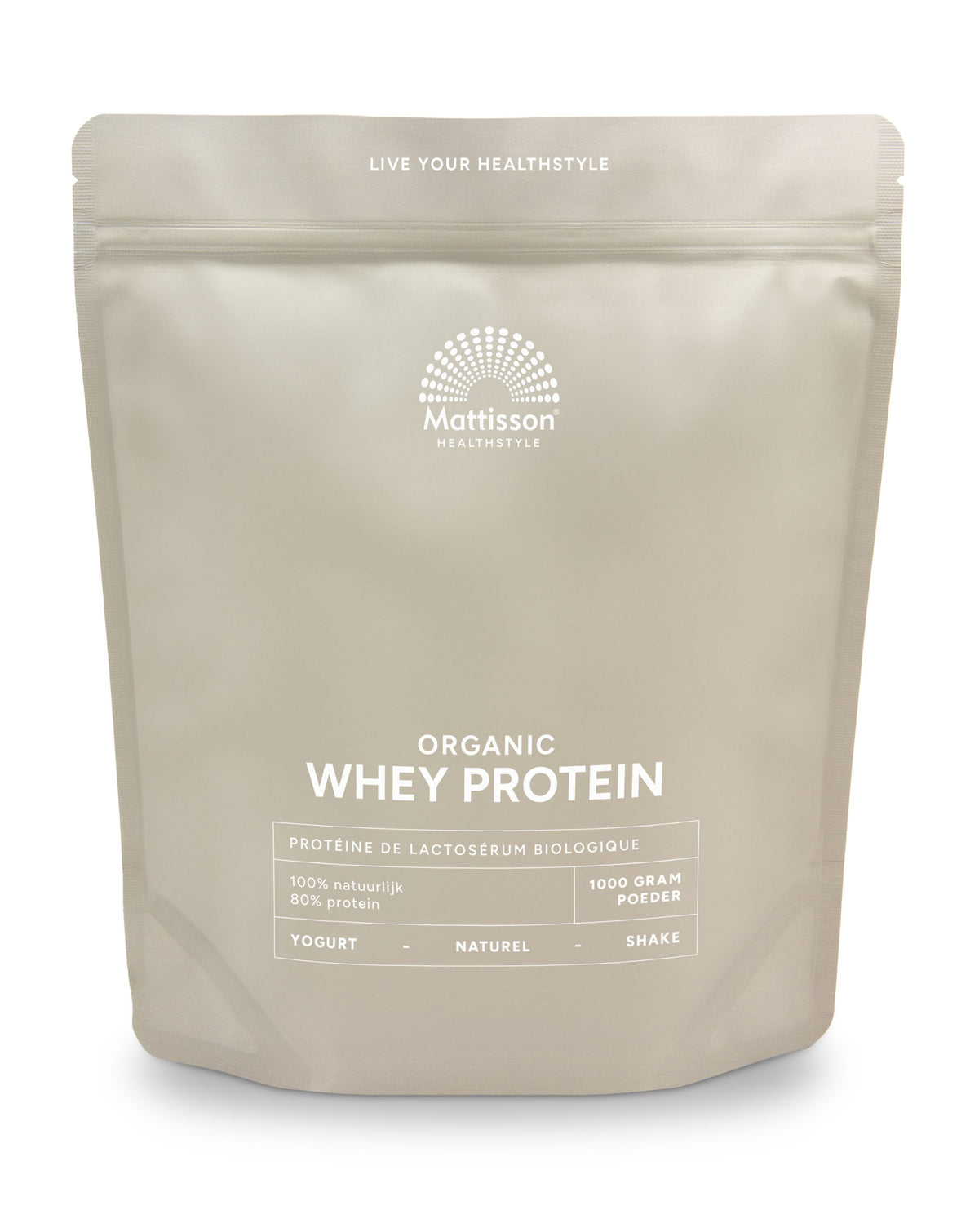 Mattisson Wei proteine poeder 80% natuurlijk bio 1.00 Kilogram