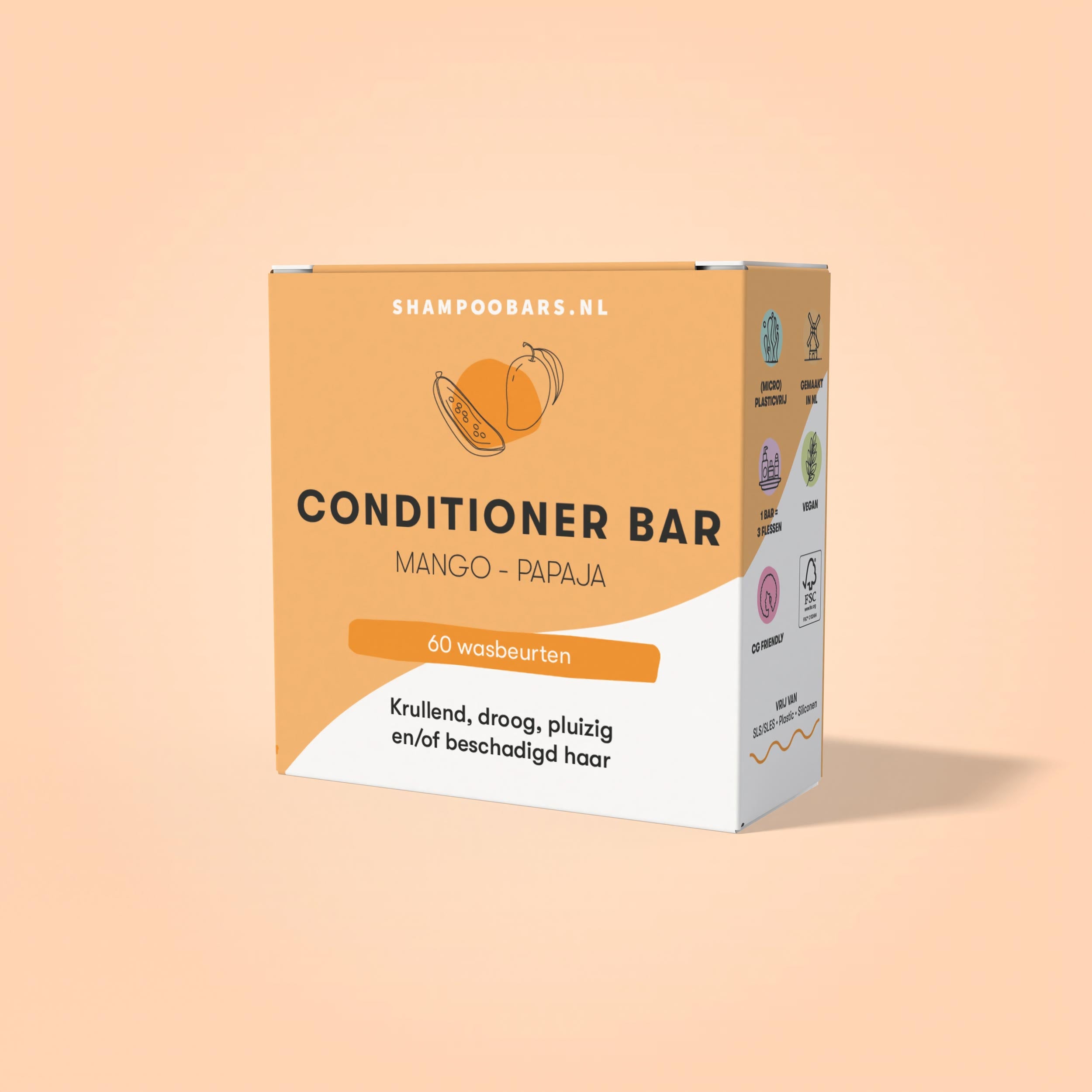 Shampoobars Conditioner bar mango papaja 45 Gram