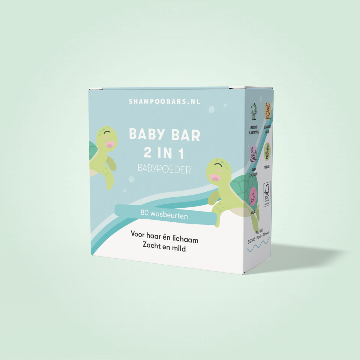 Shampoobars 3-in-1 Baby bar babypoeder 60 Gram
