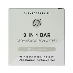 Shampoobars Bar 0%  3-in-1 neutraal 60 Gram